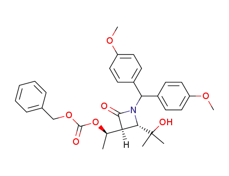 (3S,4S)-3-<(R)-1-benzyloxycarbonyloxyethyl>-1-(di-p-anisylmethyl)-4-(1-hydroxyl-1-methylethyl)-2-azetidinone