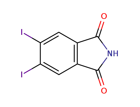 Molecular Structure of 68218-30-4 (1H-Isoindole-1,3(2H)-dione, 5,6-diiodo-)