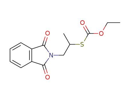 Molecular Structure of 861621-80-9 (thiocarbonic acid <i>O</i>-ethyl ester-<i>S</i>-(β-phthalimido-isopropyl ester))