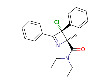Molecular Structure of 84109-33-1 (N,N-diethyl-3-chloro-2,3-dihydro-2-methyl-3,4-diphenyl-2-azetecarboxamide)