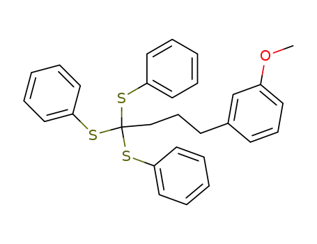 Molecular Structure of 111171-80-3 (4-(m-methoxyphenyl)-1,1,1-tris(phenylthio)butane)