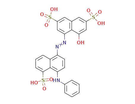 Molecular Structure of 7488-76-8 (5-[(4-anilino-5-sulphonaphthyl)azo]-4-hydroxynaphthalene-2,7-disulphonic acid)