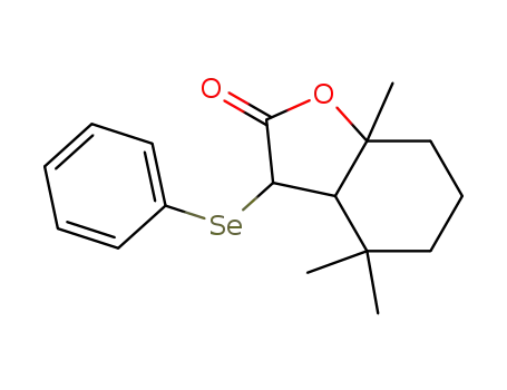 Molecular Structure of 104446-40-4 (2(3H)-Benzofuranone, hexahydro-4,4,7a-trimethyl-3-(phenylseleno)-)