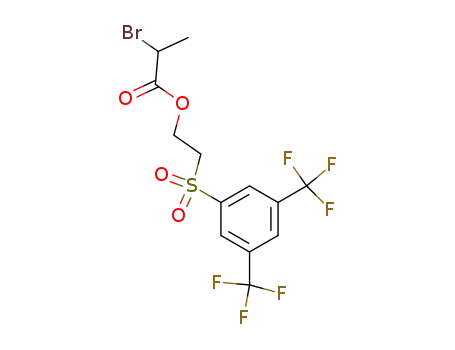 Molecular Structure of 548740-11-0 (2-[3,5-bis(trifluoromethyl)phenylsulfonyl]ethyl 2-bromopropanoate)