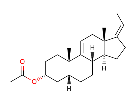 Molecular Structure of 1093397-69-3 ((Z)-3α-acetoxy-5β-pregna-9(11),17(20)-diene)