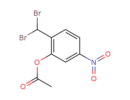 Molecular Structure of 99067-39-7 (2-(dibroMoMethyl)-5-nitrophenyl acetate)