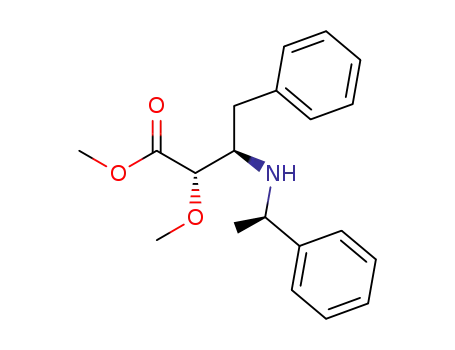Molecular Structure of 246522-99-6 (methyl (2S,3R)-2-methoxy-4-phenyl-3-<(R)-1-phenylethylamino>butanoate)