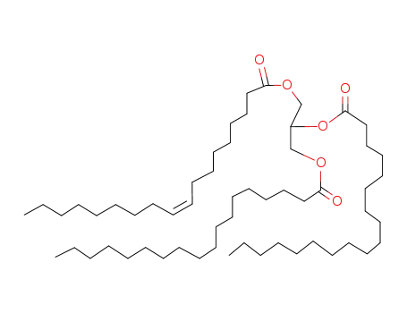 Molecular Structure of 2190-29-6 (1-O-Oleoyl-2-O,3-O-distearoylglycerol)