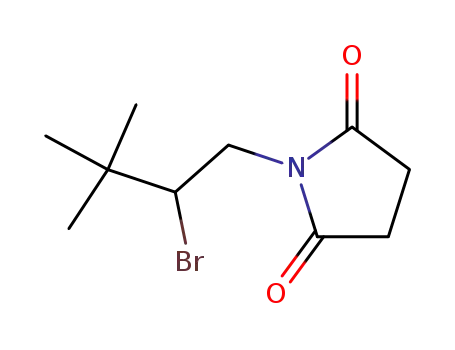 Molecular Structure of 72323-45-6 (N-(2-bromo-3,3.-dimethyl-1-butyl)succinimide)