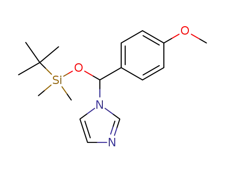 Molecular Structure of 631873-94-4 (1H-Imidazole,
1-[[[(1,1-dimethylethyl)dimethylsilyl]oxy](4-methoxyphenyl)methyl]-)