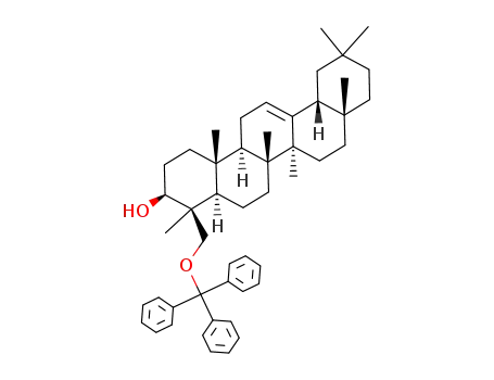 Molecular Structure of 195156-11-7 (24-trityloxyolean-12-en-3β-ol)