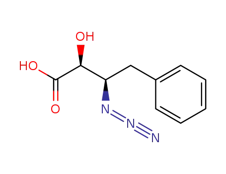 Molecular Structure of 121445-52-1 ((2S,3R)-3-azido-2-hydroxy-4-phenylbutanoic acid)