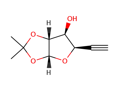 Molecular Structure of 127223-28-3 (1,2-O-ISOPROPYLIDENE-3-S-HYDROXY-4-R-ETHYDINYL TETRAHYDROFURAN)