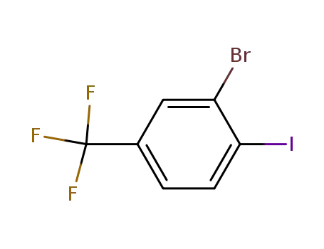 Molecular Structure of 481075-58-5 (2-BROMO-1-IODO-4-TRIFLUOROMETHYL-BENZENE)