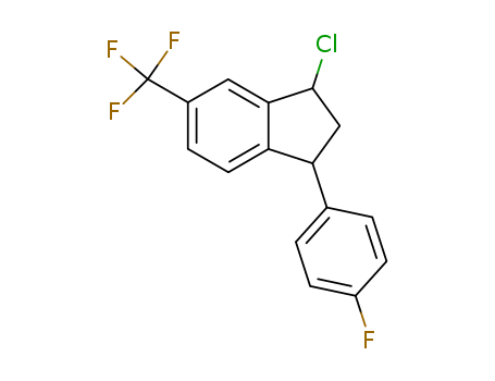 3-chloro-1-(4-fluorophenyl)-5-(trifluoromethyl)-2,3-dihydro-1H-indene