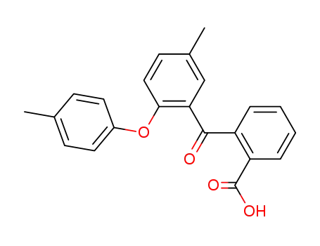 Molecular Structure of 860595-00-2 (2-(5-methyl-2-<i>p</i>-tolyloxy-benzoyl)-benzoic acid)