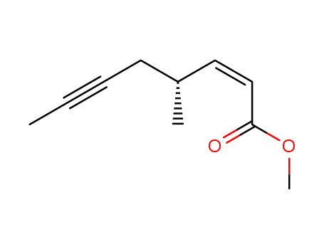 Molecular Structure of 158220-69-0 (methyl (2Z,4R) 4-methyl oct-6-yn-2-enoate)