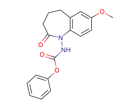 Molecular Structure of 436155-78-1 (phenyl (7-methoxy-2-oxo-2,3,4,5-tetrahydro-1H-benzo[b]azepin-1-yl)carbamate)
