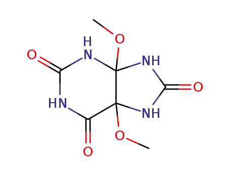 Molecular Structure of 74333-71-4 (4,5-dimethoxy-4,5-dihydrouric acid)
