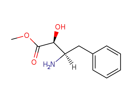 Molecular Structure of 114886-83-8 (methyl (2S,3R)-3-amino-2-hydroxy-4-phenylbutanoate)