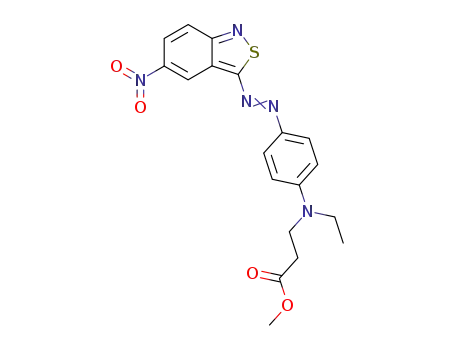 Molecular Structure of 52239-04-0 (methyl N-ethyl-N-[4-[(5-nitro-2,1-benzisothiazol-3-yl)azo]phenyl]-beta-alaninate)