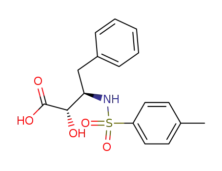 Molecular Structure of 180922-44-5 ((2S,3R)-2-hydroxy-4-phenyl-3-(tosylamino)butanoic acid)
