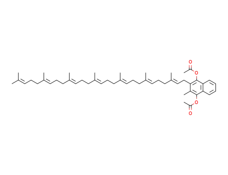1,4-diacetoxy-2-methyl-3-(3,7,11,15,19,23,27-heptamethyl-octacosaheptaen-(2<i>t</i>,6<i>t</i>,10<i>t</i>,14<i>t</i>,18<i>t</i>,22<i>t</i>,26)-yl)-naphthalene