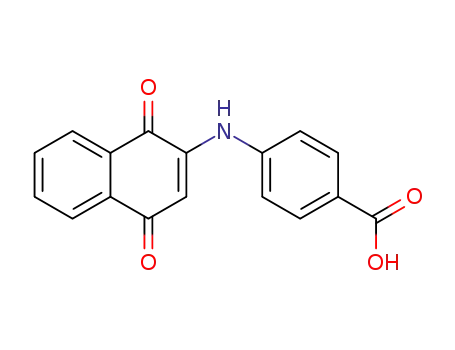 Molecular Structure of 52363-50-5 (Benzoic acid, 4-[(1,4-dihydro-1,4-dioxo-2-naphthalenyl)amino]-)