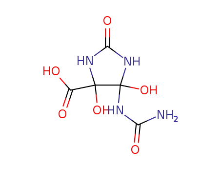 Molecular Structure of 874531-63-2 (4,5-dihydroxy-2-oxo-5-ureido-imidazolidine-4-carboxylic acid)