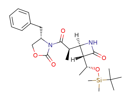 (3S,4R)-3-<(R)-1-(t-Butyldimethylsilyloxy)ethyl>-4-<(R)-1-((S)-4-benzyl-2-oxazolidone-3-carbonyl)ethyl>-2-azetidinone