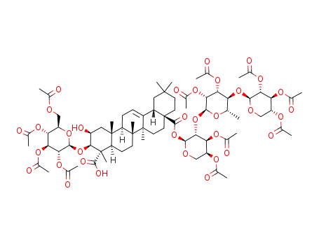 Molecular Structure of 120057-47-8 (undeca-acetate of medicoside J)