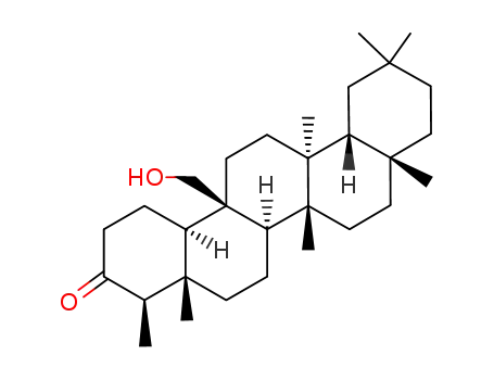 Molecular Structure of 74285-70-4 (25-hydroxy-D:A-friedo-oleanan-3-one)
