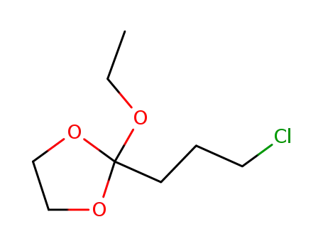 Molecular Structure of 335645-38-0 (1,3-Dioxolane, 2-(3-chloropropyl)-2-ethoxy-)