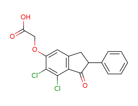 (1-oxo-2-phenyl-6,7-dichloro-5-indanyloxy)acetic acid