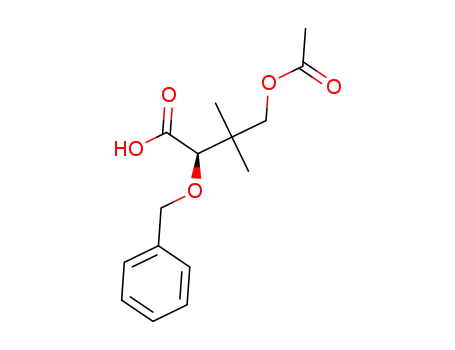 Molecular Structure of 1377411-64-7 ((2R)-4-acetoxy-2-(benzyloxy)-3,3-dimethylbutanoic acid)