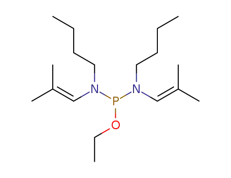 Molecular Structure of 82245-54-3 (ethyl bis(N-butyl-N-isobutenylamido)phosphite)