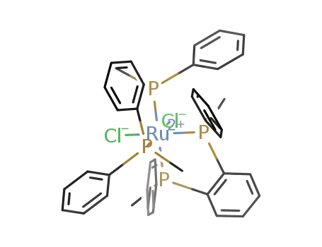 Molecular Structure of 82442-78-2 (rac-cis-C<sub>1</sub>-dichloro((R,R)-o-phenylenebis(methylphenylarsine))((S,S)-o-phenylenebis(methylphenylphosphine))ruthenium(II))