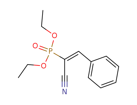 Molecular Structure of 36315-62-5 (Phosphonic acid, (1-cyano-2-phenylethenyl)-, diethyl ester, (E)-)