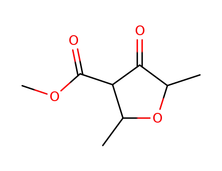 Molecular Structure of 59688-77-6 (3-Furancarboxylic acid, tetrahydro-2,5-dimethyl-4-oxo-, methyl ester)