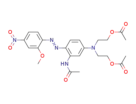 Molecular Structure of 1533-77-3 (2,2'-[[3-carbamoyl-4-[(2-methoxy-4-nitrophenyl)azo]phenyl]imino]diethyl diacetate)
