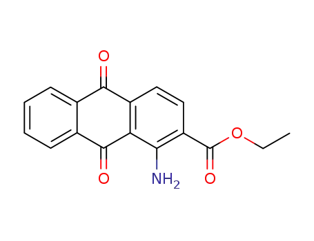 Molecular Structure of 5959-01-3 (1-Amino-9,10-dihydro-9,10-dioxo-2-anthracenecarboxylic acid ethyl ester)