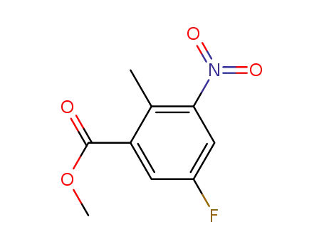 Molecular Structure of 697739-03-0 (5-FLUORO-2-METHYL-3-NITRO-BENZOIC ACID METHYL ESTER)