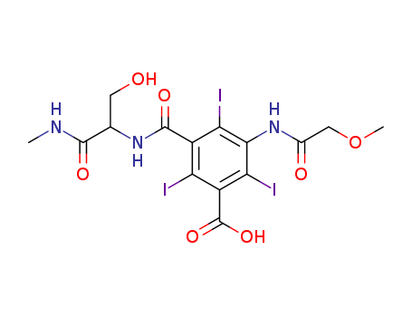 Benzoic acid,3-[[[1-(hydroxymethyl)-2-(methylamino)-2-oxoethyl]amino]carbonyl]-2,4,6-triiodo-5-[(2-methoxyacetyl)amino]-