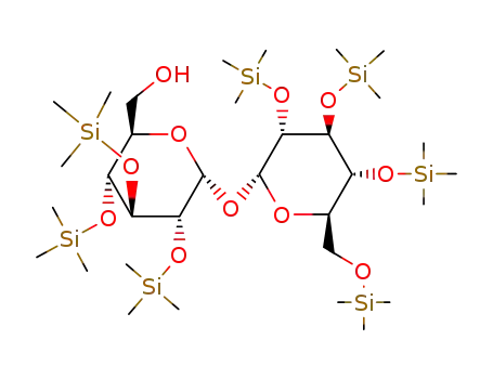 Molecular Structure of 60065-05-6 (2,3,4,2',3',4′,6'-heptakis-O-(trimethylsilyl)-α,α-trehalose)