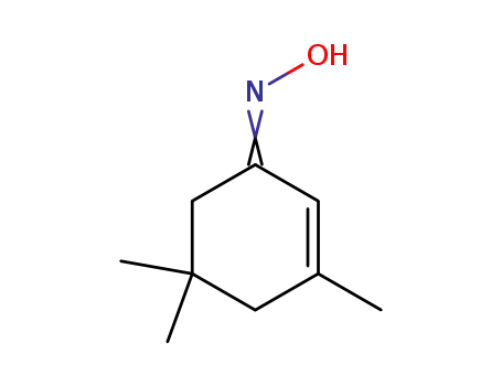 Molecular Structure of 2157-58-6 ((NE)-N-(3,5,5-trimethyl-1-cyclohex-2-enylidene)hydroxylamine)