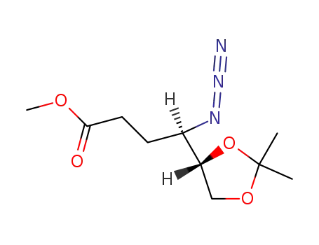 Molecular Structure of 200499-52-1 ((R)-4-Azido-4-((S)-2,2-dimethyl-[1,3]dioxolan-4-yl)-butyric acid methyl ester)