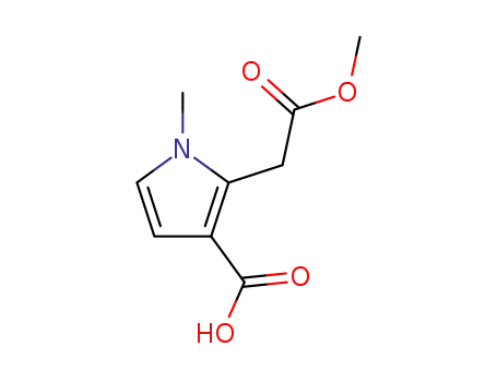 Molecular Structure of 83846-84-8 (methyl 3-carboxy-1-methyl-1H-pyrrole-2-acetate)