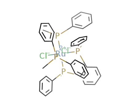 Molecular Structure of 82442-77-1 (rac-anti-cis-C<sub>2</sub>-dichloro((RR,SS)-o-phenylenebis(methylphenylarsine))ruthenium(II))