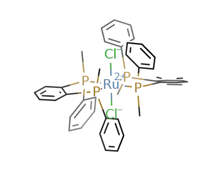Molecular Structure of 82443-57-0 (anti-trans-dichloro((R,S)-o-phenylenebis(methylphenylphosphine))ruthenium(II))