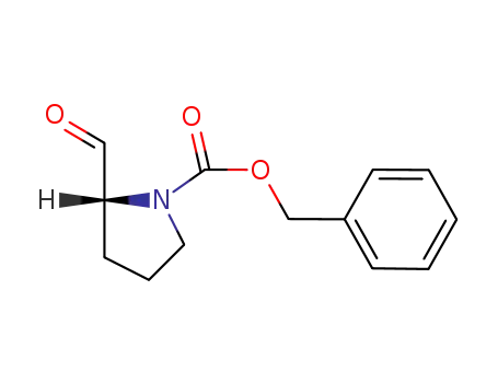 Molecular Structure of 50463-82-6 ((2R)-(+)-phenylmethyl 2-formylpyrrolidine-1-carboxylate)